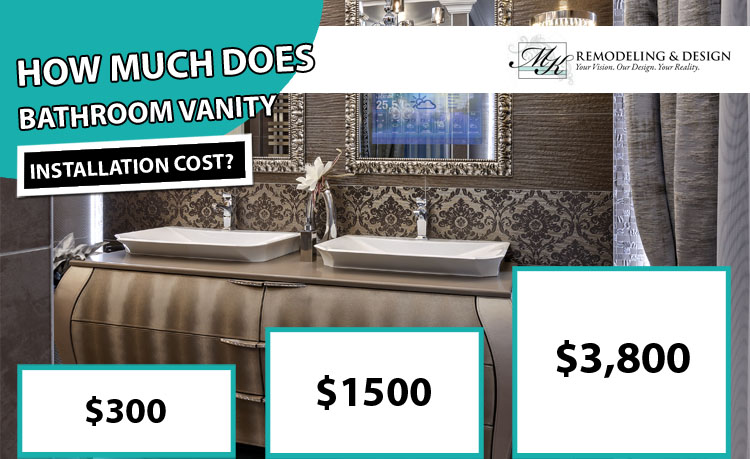 Bathroom Vanity Installation Cost 2020 Average S - Cost To Replace Bathroom Vanity Light Fixture